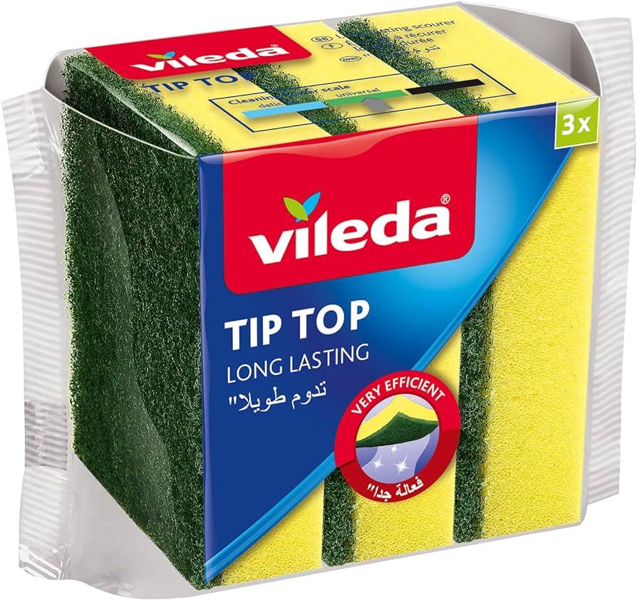 Vileda Tip Top Sponge Scourer 3 Pieces